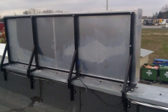 Kaseton reklamowy jednostronny LED STANDARD w ramie aluminiowej konstrukcja dachowa